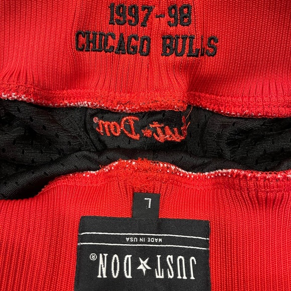 Just Don x Mitchell & Ness NBA Chicago Bulls OG Black Shorts - Picture 8 of 8